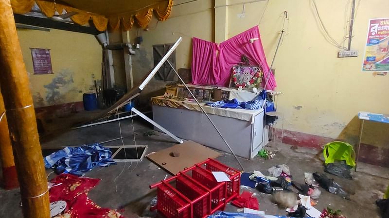 Vandalised ISKCON temple in Kishoreganj's Bhairab