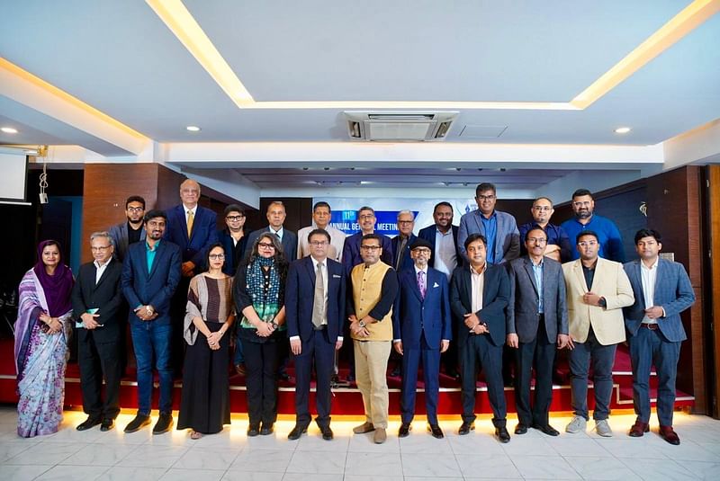 Guests at the 11th annual general meeting of Bangladesh MBA Association (BMBAA) on 30 November 2024.