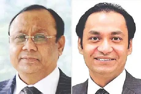 Bashundhara Group's Ahmed Akbar Sobhan (L) and Sayem Sobhan Anvir