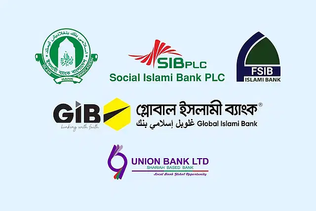 Islami Bank, Social Islami Bank, First Security Islami Bank, Global Islami Bank and Union Bank