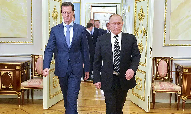 Bashar Al-Assad and Vladimir Putin