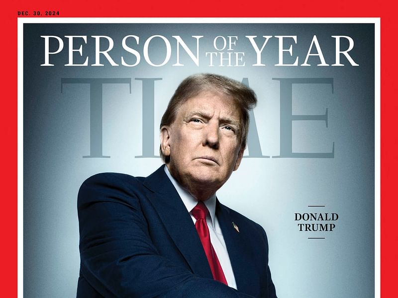 This image courtesy of TIME/TIME Person of the Year obtained on 12 December, 2024 shows the cover of TIME Magazine announcing US President-elect Donald Trump as the 2024 Person of the Year.