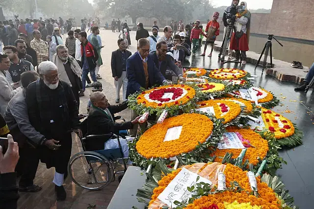 Tribute at the Rayerbazar Intellectuals Memorial in Dhaka on the Martyred Intellectuals Day.