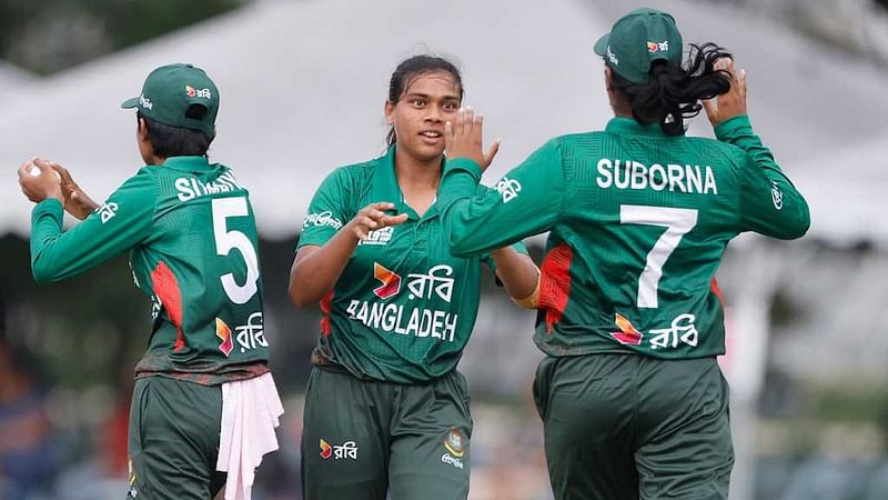 Bangladesh Women's Under-19 team confirmed the Asia Cup final berth after thrashing Nepal by 9 wickets in Super 4 phase clash at Kuala Lumpur Friday.