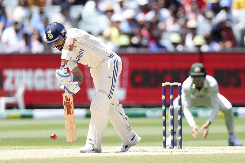 India's Virat Kohli bats on day five of the fourth cricket Test match between Australia and India at the Melbourne Cricket Ground (MCG) in Melbourne on 30 December, 2024.