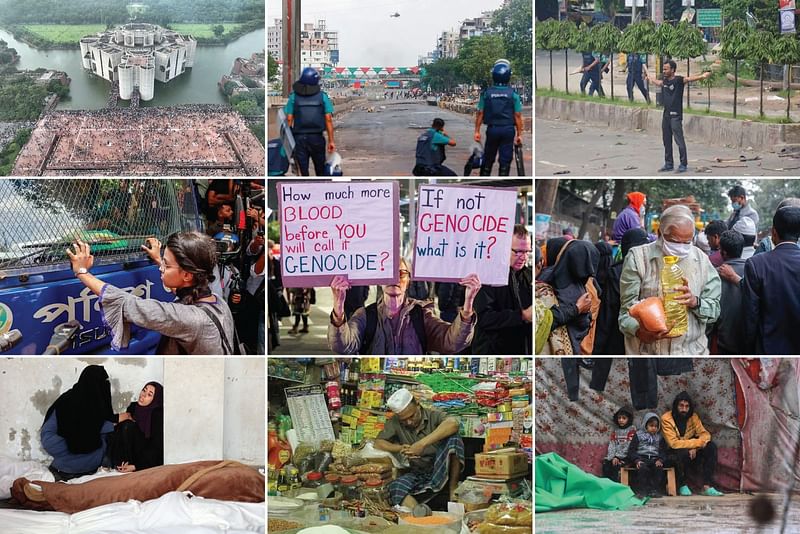 Prothom Alo has made the combination of photos taken by its photographers at different times and three photos of AFP