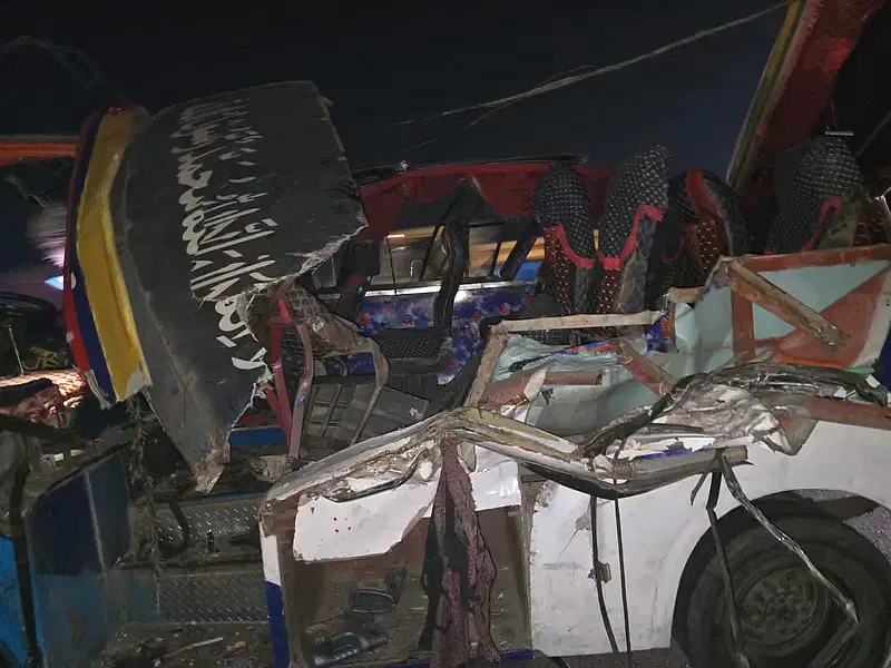 Two people have been killed as a bus rammed into a parked covered van on the expressway in Sirajdikhan upazila of Munshiganj.