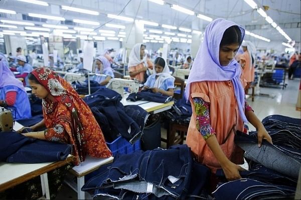 Workers in a Bangladesh apparel factory.