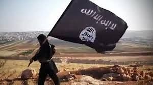 A man with Islamic State flag