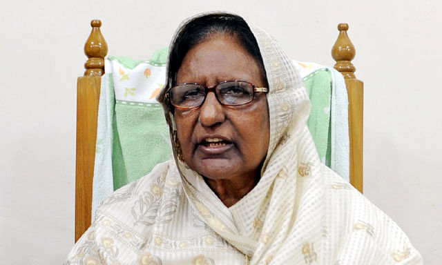 Former home minister and Awami League presidium member Sahara Khatun.