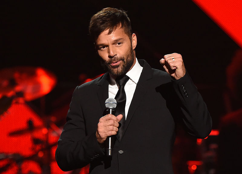 Ricky Martin speaks during the show for the 2016 Latin GRAMMY's Person Of The Year honoring Marc Anthony at the MGM Grand on 16 November, 2016 in Las Vegas, Nevada. Photo: AFP