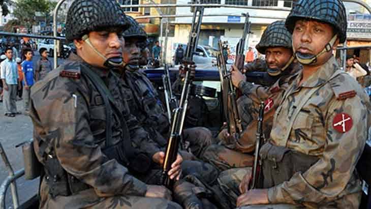 Members of the BGB are deployed in Narayanganj.