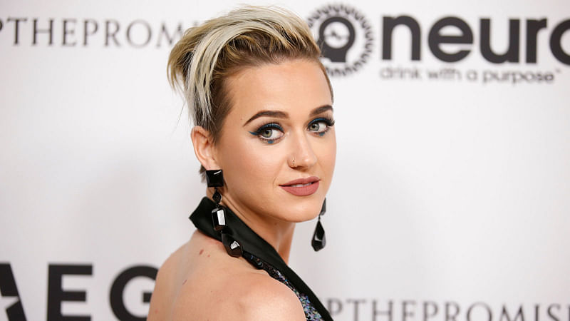 Singer Katy Perry poses at Elton John`s 70th Birthday and 50-Year Songwriting Partnership with Bernie Taupin benefiting the Elton John AIDS Foundation and the UCLA Hammer Museum at RED Studios Hollywood in Los Angeles, California, U.S. March 25, 2017. Photo: Reuters