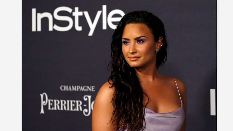 Singer Demi Lovato poses at the third annual InStyle Awards in Los Angeles, California, US on 23  October 2017