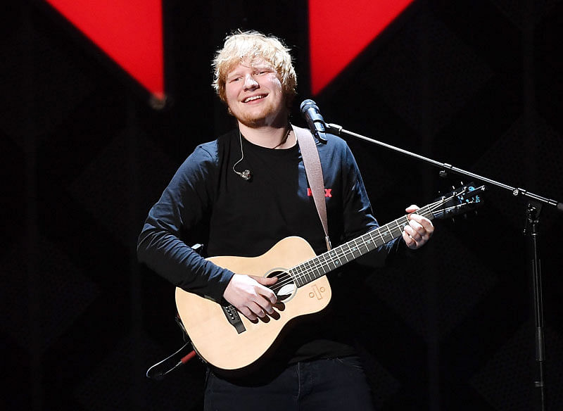 Ed Sheeran performs at Madison Square Garden in New York on 8 December 2017.