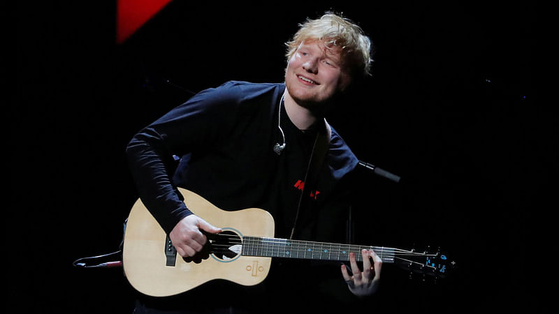 Ed Sheeran performs during the 2017 Jingle Ball at Madison Square Garden in New York, US, 8 December, 2017.