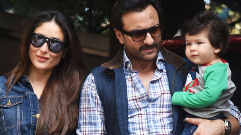 Saif Ali Khan with wife actress Kareena Kapoor Khan  and son Taimur