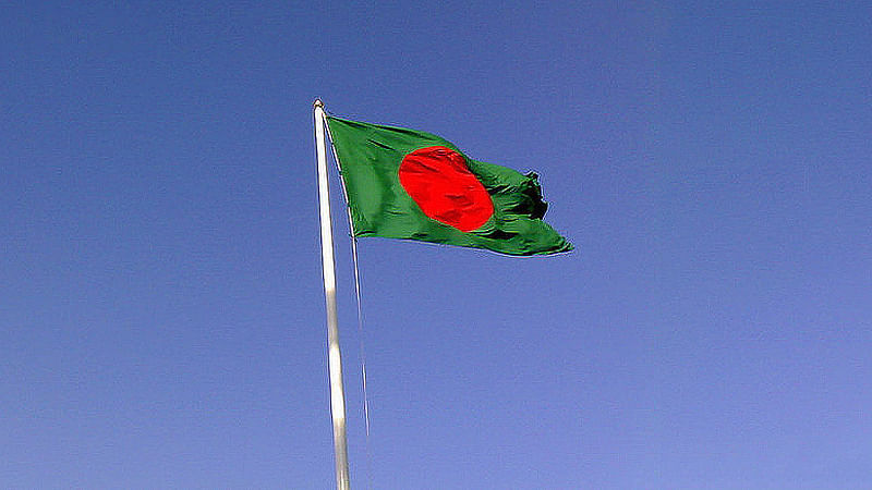 The national flag of Bangladesh