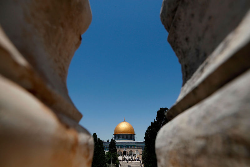 A view of the Dome of the Rock in Jerusalem`s Al-Aqsa Mosque compound.