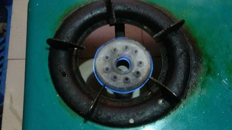 A gas stove