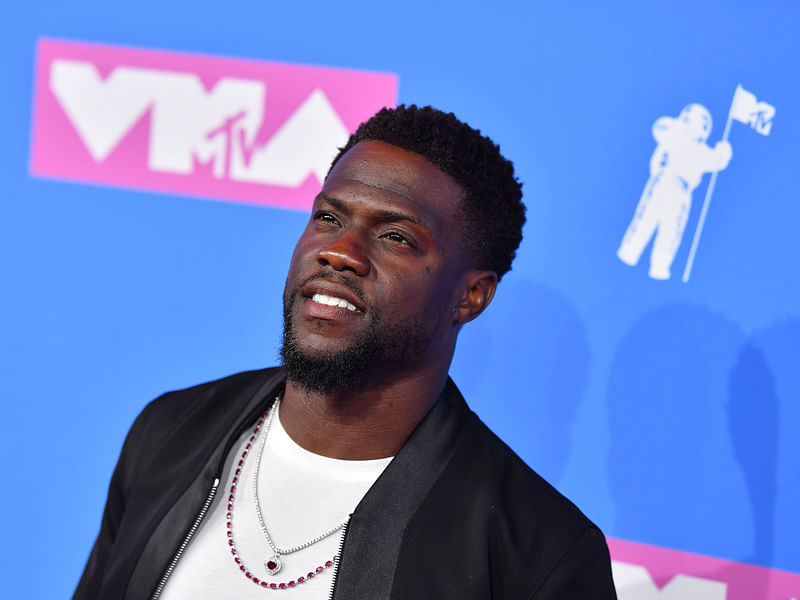 In this file photo taken on 20 August 2018, US actor/comedian Kevin Hart attends the 2018 MTV Video Music Awards at Radio City Music Hall on in New York City