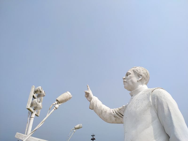 Bangabandhu Sheikh Mujibur Rahman's sculpture at Mujibnagar, Meherpur