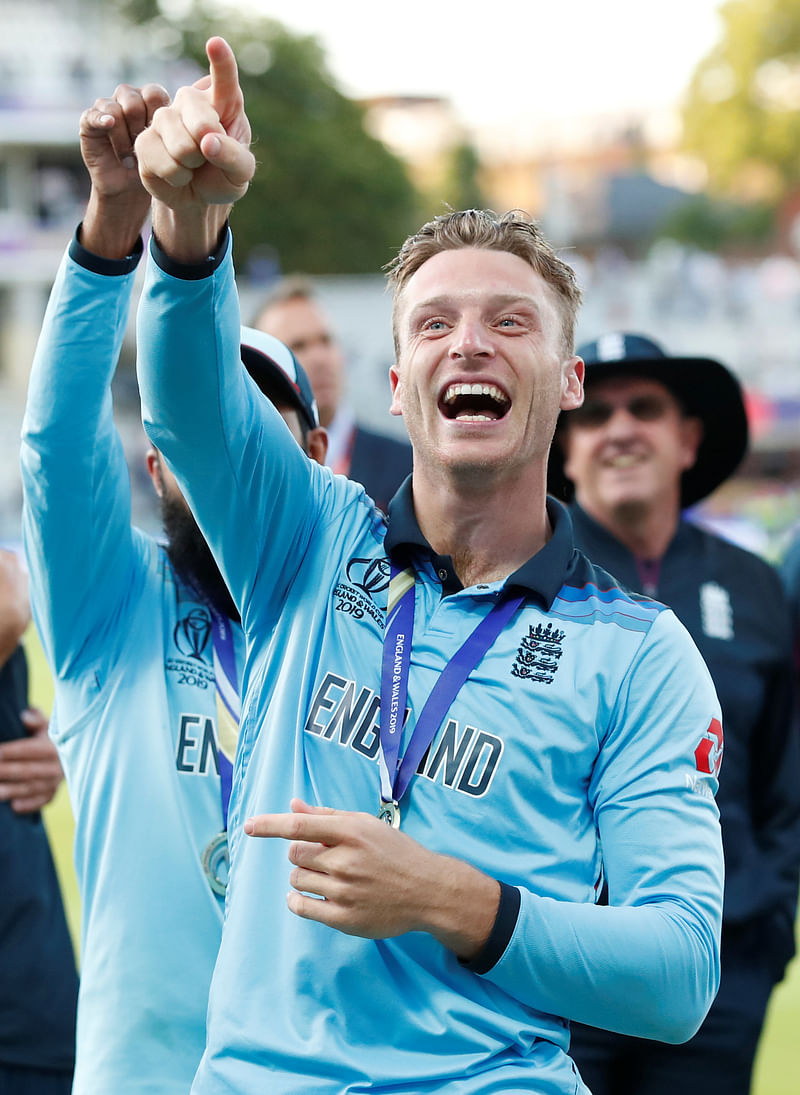 Joss Butler  decides auction the shirt he wore in England's 2019 World Cup final victory. File Photo