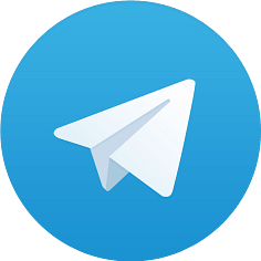 Messaging app Telegram logo.