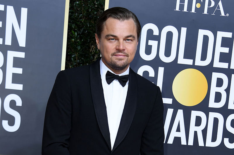 US actor Leonardo DiCaprio arrives for the 77th annual Golden Globe Awards on 5 January at The Beverly Hilton hotel in Beverly Hills, California