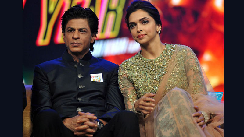 Shah Rukh Khan and Deepika Padukone. Photo: AFP
