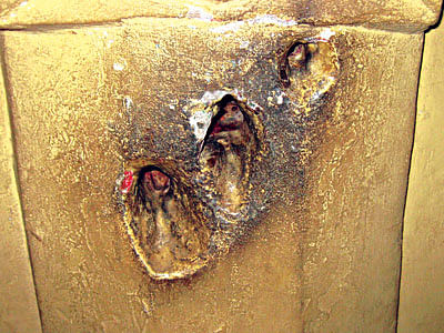 মসজিদের পূর্ব দিকের দেয়ালের একটি স্তম্ভে ‘বাঘের পায়ের চিহ্ন’