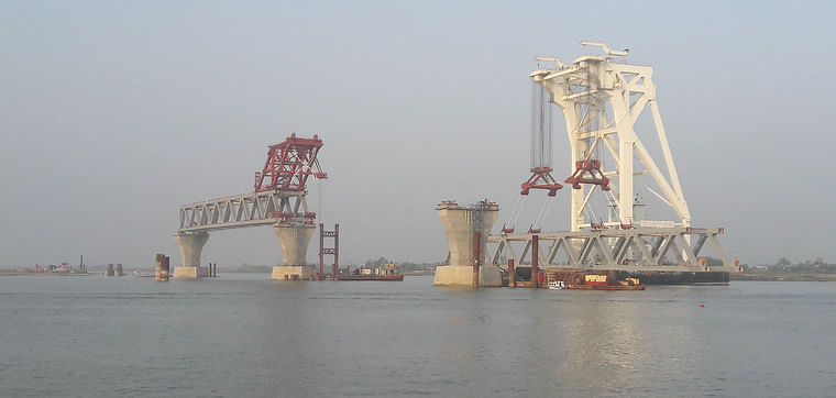 পদ্মা সেতুর ৩২তম স্প্যান বসতে পারে আজ