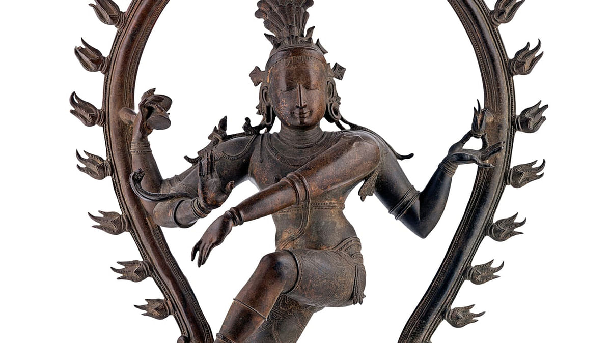 ‘নটরাজ শিব’-এর মূর্তিটি ১৯৭০ সালে ভারতের একটি মন্দির থেকে চুরি হয়েছিল। ছবি: আর্ট গ্যালারি অব সাউথ অস্ট্রেলিয়া