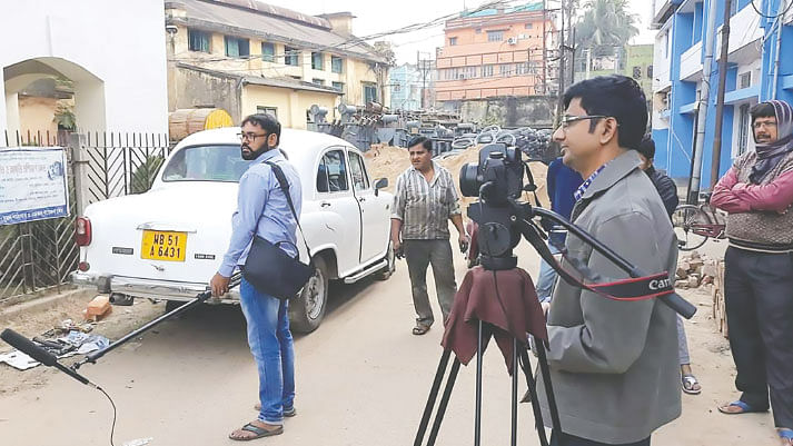 বায়োগ্রাফি অব নজরুল-এর শুটিংয়ে কুশলীরা