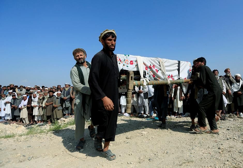 আফগানিস্তানের নানগড়হারে গত সেপ্টেম্বরে মার্কিন বাহিনী ড্রোন হামলা চালায়। ছবি: রয়টার্স