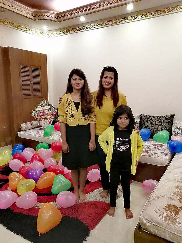 সন্তানদের নিয়ে ন্যানসি