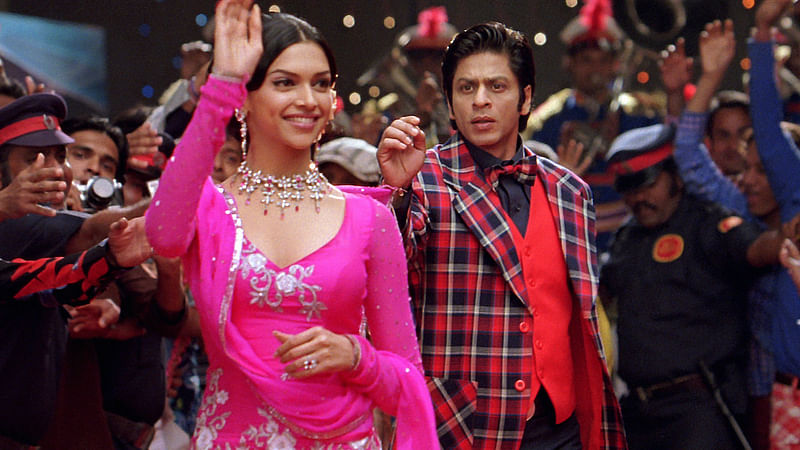 Deepika Padukone and Shah Rukh Khan in 'Om Shanti Om'.