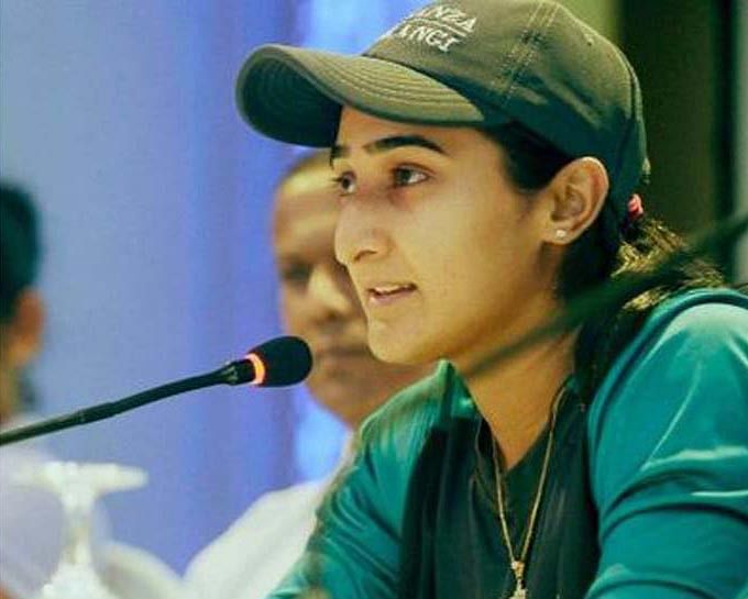 পাকিস্তানের নারী ক্রিকেটার বিসমাহ মারুফ। ছবি: টুইটার