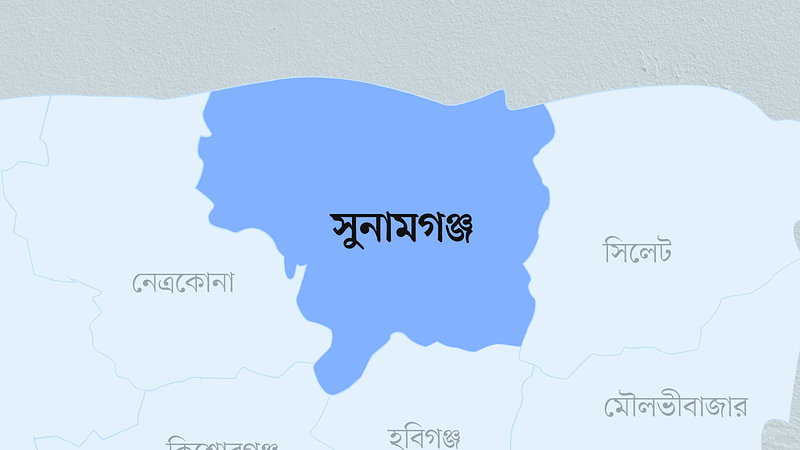 সুনামগঞ্জ জেলার মানচিত্র