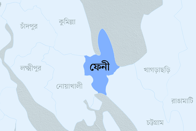 ফেনী জেলার মানচিত্র