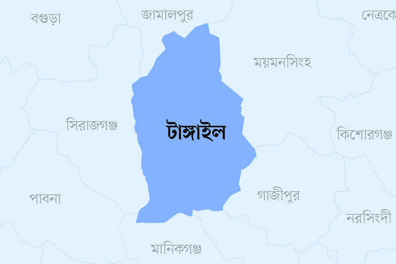 টাঙ্গাইল জেলার মানচিত্র