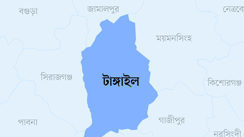 টাঙ্গাইল জেলার মানচিত্র