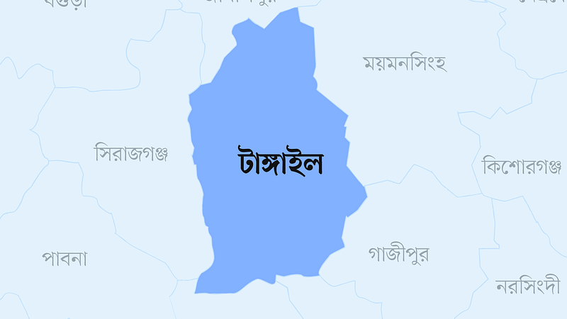 টাঙ্গাইল জেলার মানচিত্র