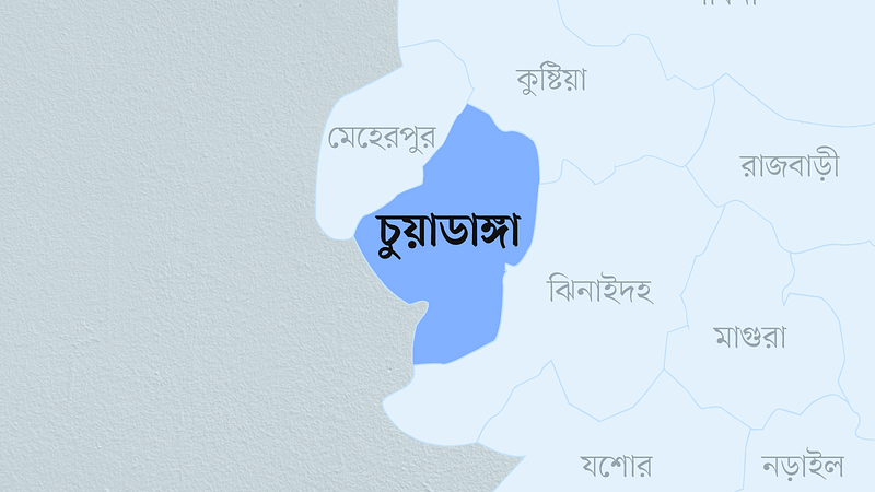 চুয়াডাঙ্গা জেলার মানচিত্র