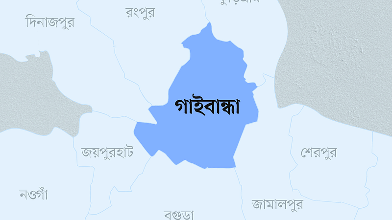 গাইবান্ধা জেলার মানচিত্র