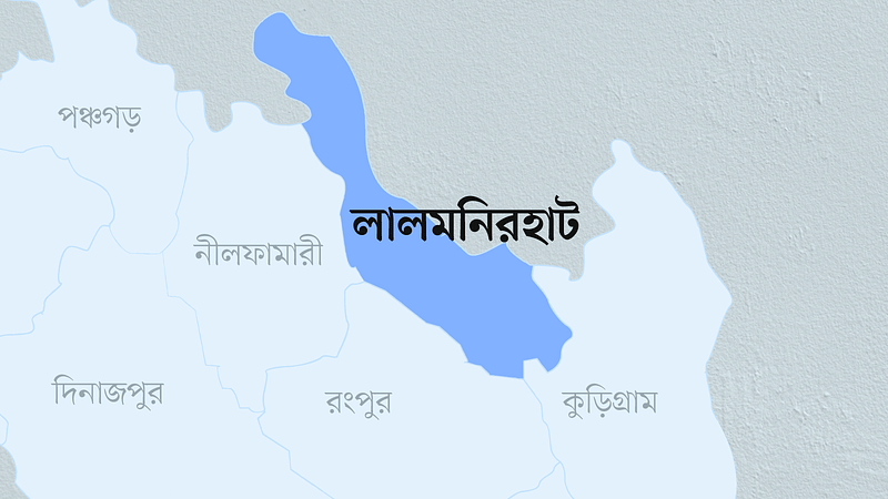 লালমনিরহাট জেলার মানচিত্র