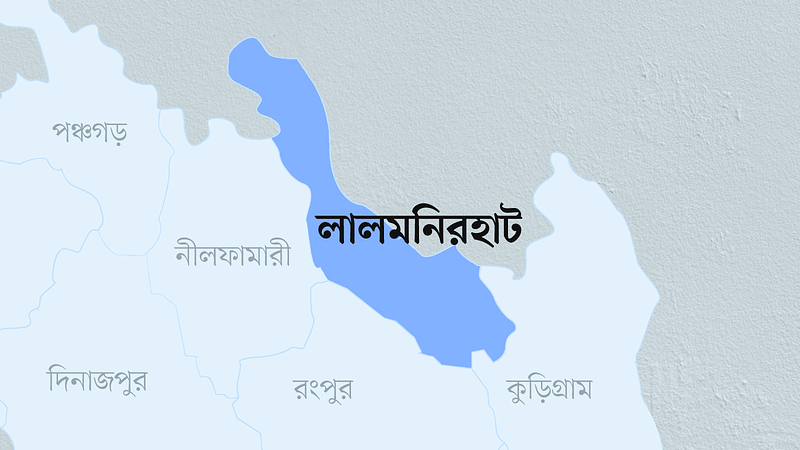 লালমনিরহাট জেলার মানচিত্র