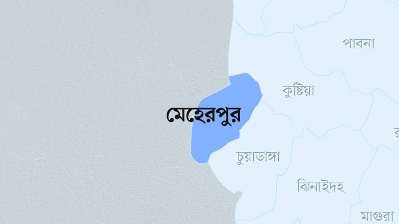 মেহেরপুর জেলার মানচিত্র