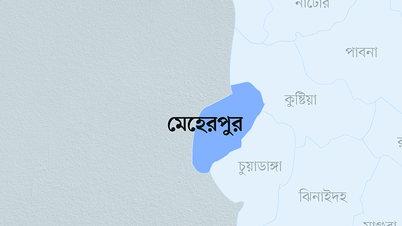 মেহেরপুর জেলার মানচিত্র