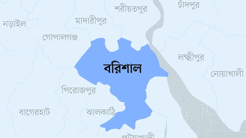 বরিশাল জেলার মানচিত্র